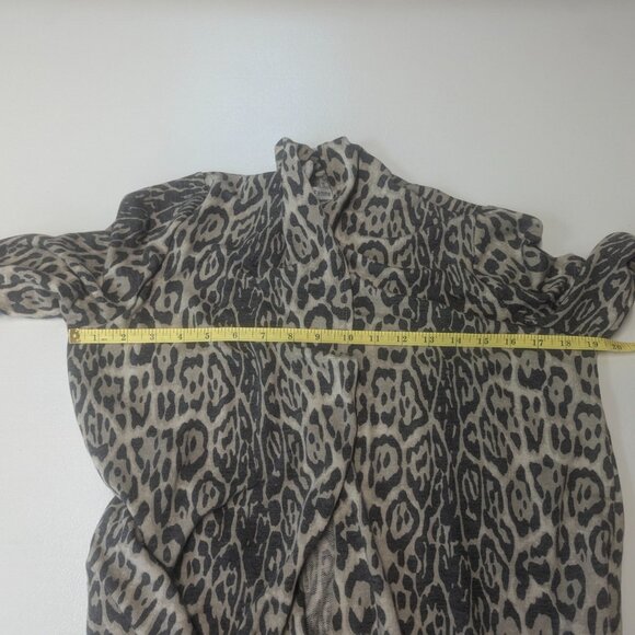 Ces Femme Size Small Long Open Cardigan Leopard Print - Picture 9 of 15